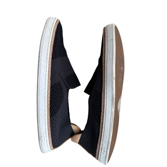 UGG Alameda Sammy Slip-On sneaker Loafers Sz 8 black knit round toe flat shoe - Picture 6 of 9